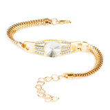 Round Crystal CZ Hand Chain Bracelets