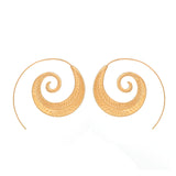 Bohemian Round Spiral Drop Earrings