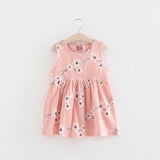 Girls Summer Fashion Back V Cotton Dress