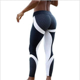 Mesh Pattern Print Fitness Leggings For Women