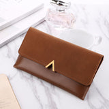 PU Leather Long Design Zipper Purses