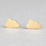 Golden Stainless Steel Cute Stud Earrings