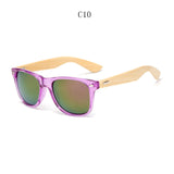 Retro Wood Men Bamboo Sunglasses