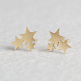 Golden Stainless Steel Cute Stud Earrings