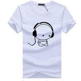 Top Quality Headset Cartoon Printed T-shirt