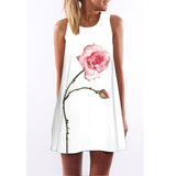 Women Floral Print Chiffon Dress