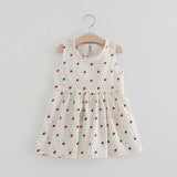 Girls Summer Fashion Back V Cotton Dress