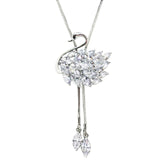 Fashion Elegant Long Crystal Snow Pendant