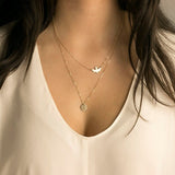 Crystal Triangle Water Drop U Shape Necklace